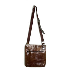 FOSSIL Brown Leather Shoulder File Bag Crossbody